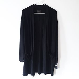 Free Press Black Jersey Robe Style Cardigan